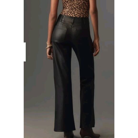 The Junie High-Rise Flare Pants by Maeve Faux-Leather Edition Size 31 NWTS - Picture 2 of 13